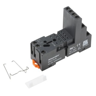 RS PRO 14 Way 300V DIN Rail Relay Socket for Use with RS PRO RKE & RKF 14 Pin Relays 121-7803