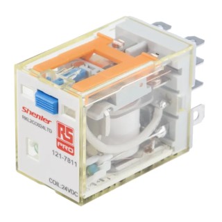 RS PRO Power Relay, 24V DC Coil, 10A Switching Current, DPDT Contact Configuration Model 121-7811