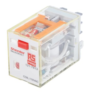 RS PRO Power Relay Double Pole Double Throw DPDT 110V AC Coil 10A Switching Current 300W Coil Power 121-7813