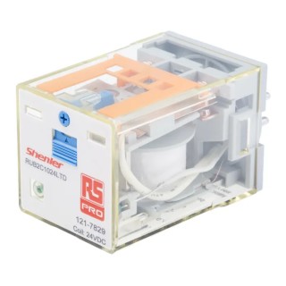 RS PRO Power Relay 24V DC Coil 10A Switching DPDT 300W Coil Power 121-7829