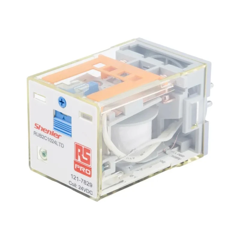 RS PRO Power Relay 24V DC Coil 10A Switching DPDT 300W Coil Power 121-7829