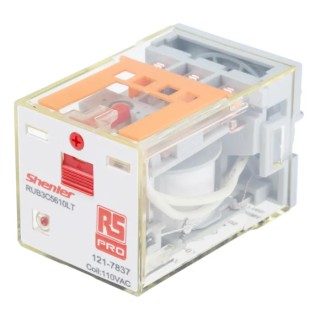 RS PRO Power Relay, 110V ac Coil, 10A Switching Current, 3PDT 121-7837