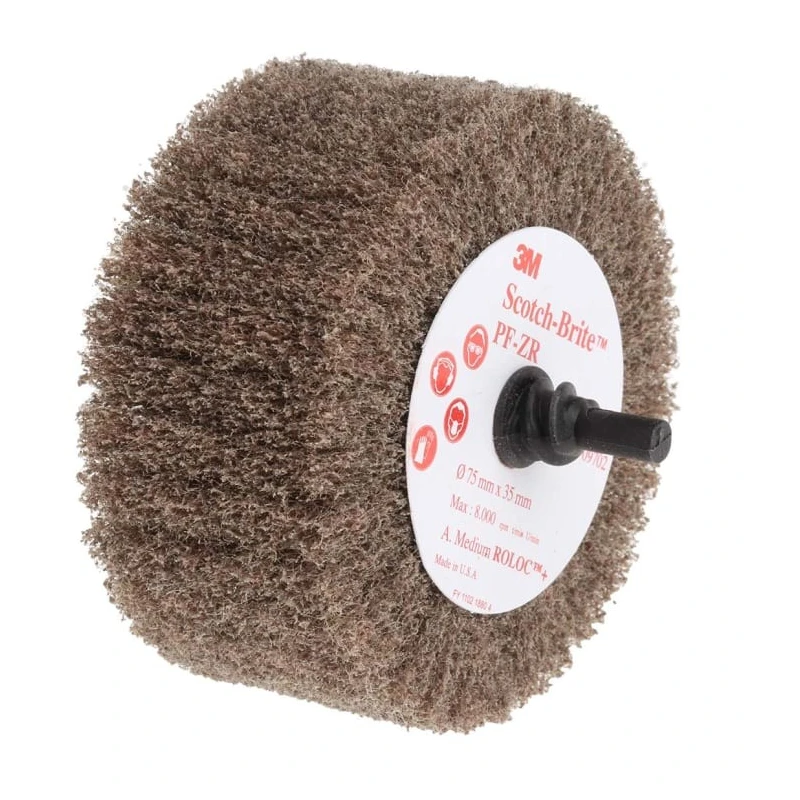 3M Non-Woven Nylon Flaps of Scotch-Brite Material Abrasive Brush, 75 mm Diameter FLAP BRUSH 75 X 35MM AMED