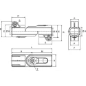 Rose+Krieger M6 Joint Clamp Connecting Component for Strut Profile 12 to 18 mm, Compatible with Round Tube Sizes RK80018CCE
