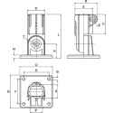 Rose+Krieger M6 Joint Clamp Connecting Component Strut Profile 12 to 18 mm Groove Size 65 mm RK80218CCE