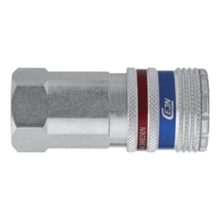 CEJN Brass and Stainless Steel Pneumatic Quick Connect Coupling, 1/2 in Female G, 310 eSafe Series C103102205
