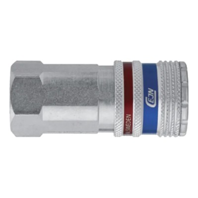 CEJN Brass and Stainless Steel Pneumatic Quick Connect Coupling, 1/2 in Female G, 310 eSafe Series C103102205