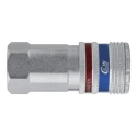 CEJN Brass, Stainless Steel Pneumatic Quick Connect Coupling 1/2 in Female G C104102205