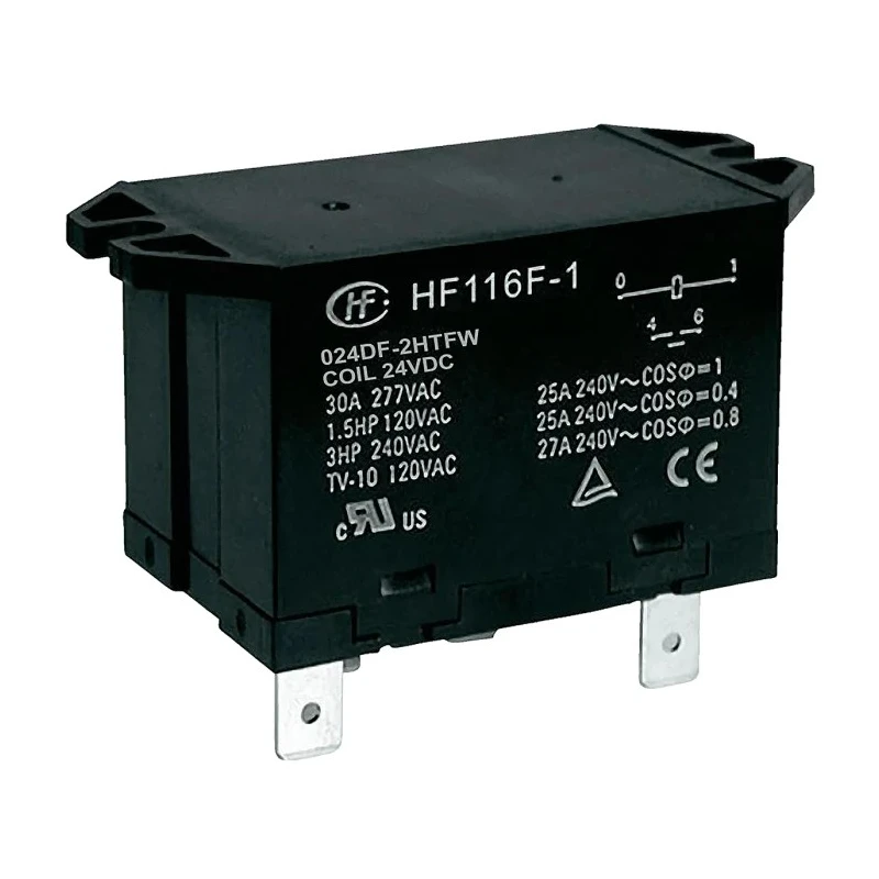 Hongfa Europe GMBH Flange Power Relay 24V DC Coil 25A Switching Current DPST HF116F-1/024DF-2HTFW