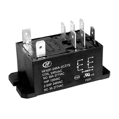 Hongfa Europe GMBH Power Relay Flange Mount DPDT 240V AC Coil 30A Switching Current HF92F-240A-2C21S