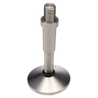Nu-Tech Engineering Adjustable Foot M20 Thread Size 100 mm Base Diameter Stainless Steel 2500 kg Static Load A089/006