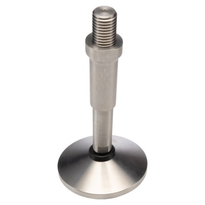 Nu-Tech Engineering Adjustable Foot M20 Thread Size 100 mm Base Diameter Stainless Steel 2500 kg Static Load A089/006