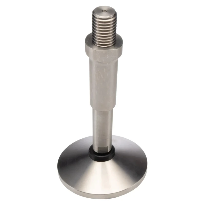 Nu-Tech Engineering Adjustable Foot M20 Thread Size 100 mm Base Diameter Stainless Steel 2500 kg Static Load A089/006