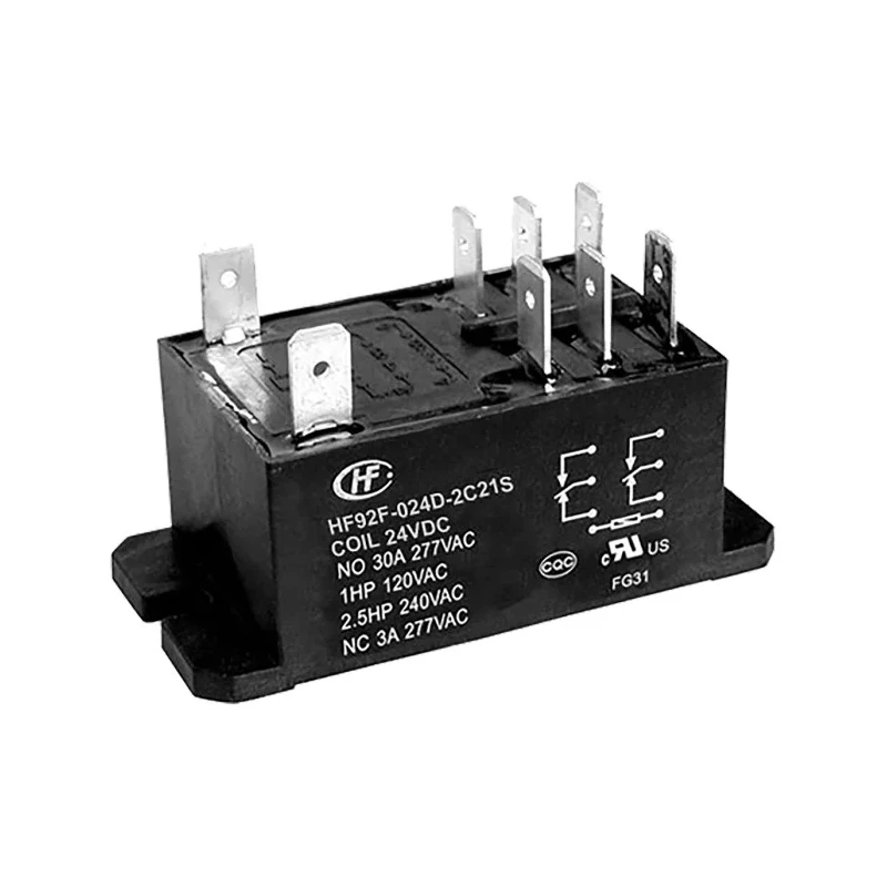 Hongfa Europe GMBH Flange Power Relay 24V DC Coil 30A Switching Current DPDT HF92F-024D-2C21S