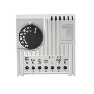 Rittal SK CO Enclosure Thermostat 10 A Contact Current 230 V AC, 24 V DC Supply Voltage 5 to 55 °C Temperature Range 3110000