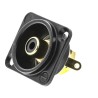 Neutrik Black Straight Panel RCA Socket, Gold over Nickel, 16A NF2D-B-0