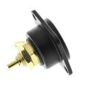 Neutrik Black Straight Panel RCA Socket, Gold over Nickel, 16A NF2D-B-0