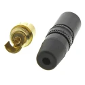 Re-An Products Black Straight RCA Plug with Gold Contact Plating 50V 1A NYS373-0