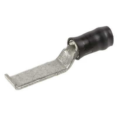 TE Connectivity Hooked PIDG Insulated Crimp Blade Terminal 13 mm Blade Length, 22 AWG to 16 AWG, Black 151467