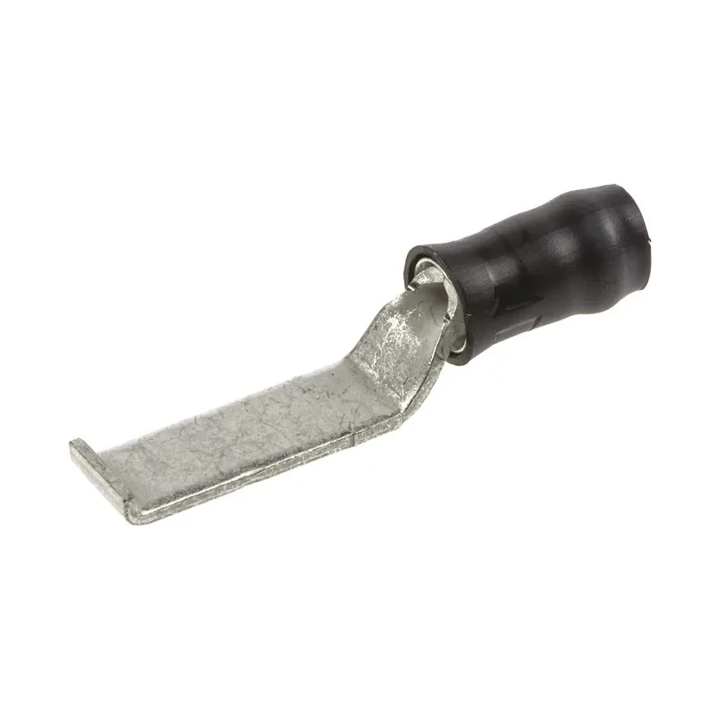 TE Connectivity Hooked PIDG Insulated Crimp Blade Terminal 13 mm Blade Length, 22 AWG to 16 AWG, Black 151467