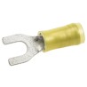 TE Connectivity PIDG Insulated Fork Terminal 12 AWG to 10 AWG Nylon Yellow M5 Stud 27.81mm 0.79mm Thickness 32589