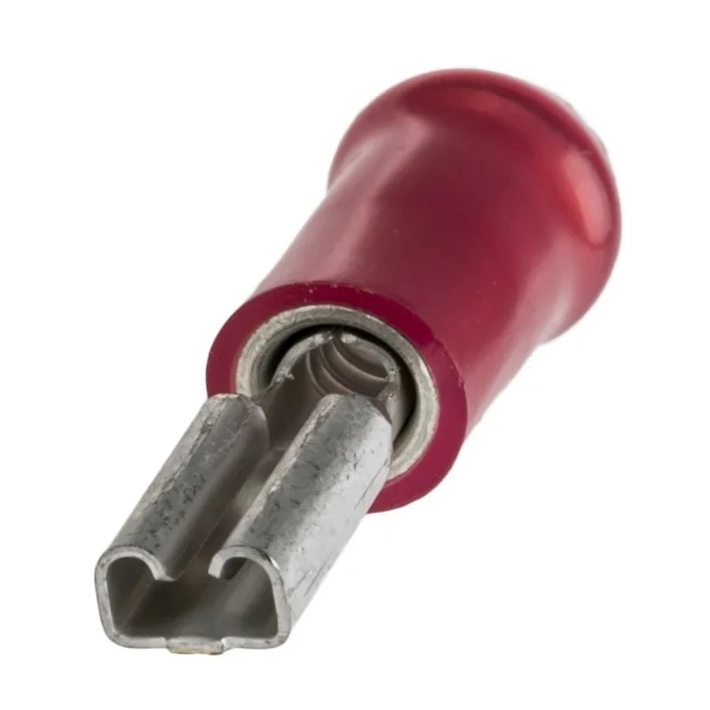 TE Connectivity PIDG FASTON .110 Red Insulated Female Spade Connector Crimp 2.79 x 0.79 mm Tab Size 22 AWG to 16 AWG 165566-1