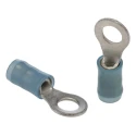 TE Connectivity PIDG Insulated Ring Terminal, M4.5 Stud Size, 16 AWG 14 AWG Wire Size, Blue 320574