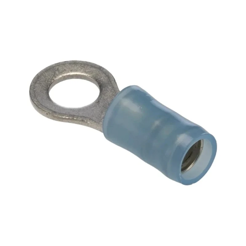 TE Connectivity PIDG Insulated Ring Terminal, M4.5 Stud Size, 16 AWG 14 AWG Wire Size, Blue 320574