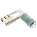 TE Connectivity PIDG FASTON .250 Blue Insulated Female Spade Connector, Crimp, 6.35 x 0.81 mm Tab Size 16 AWG to 14 156666-1