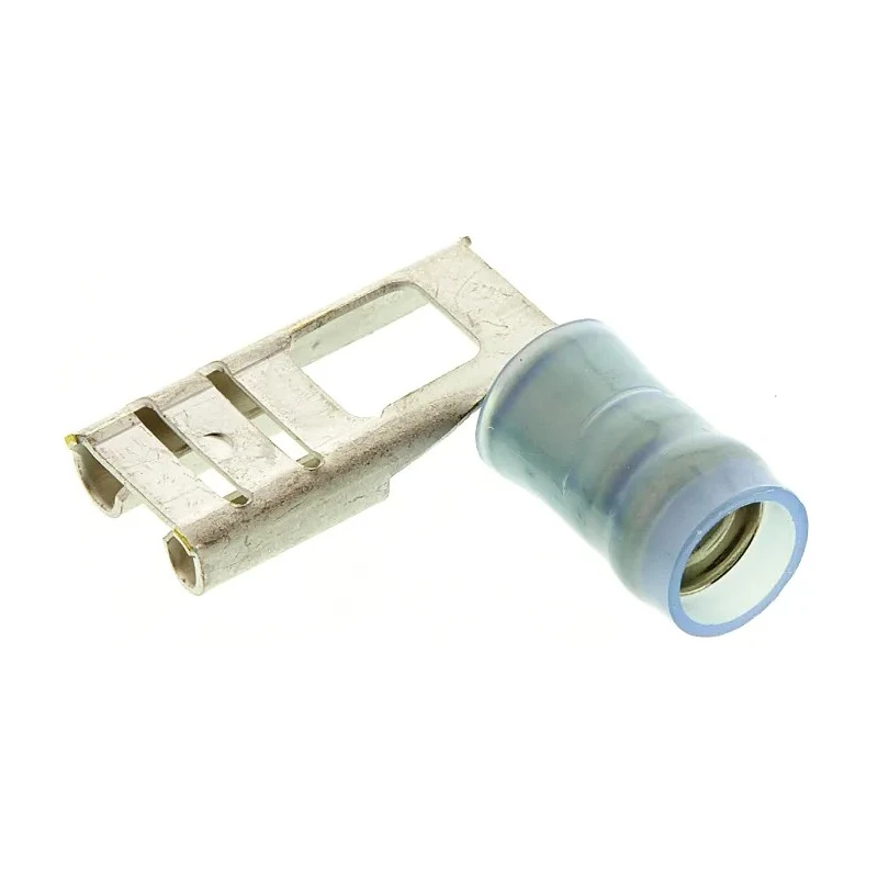 TE Connectivity PIDG FASTON .250 Blue Insulated Female Spade Connector, Crimp, 6.35 x 0.81 mm Tab Size 16 AWG to 14 156666-1