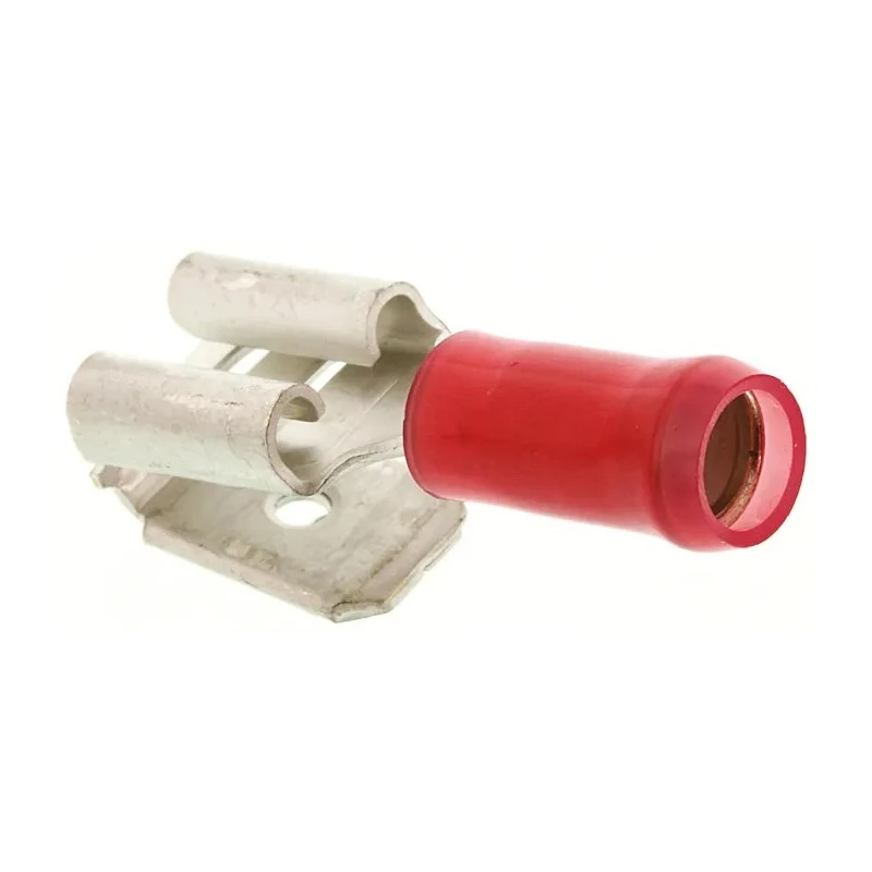 TE Connectivity PIDG FASTON .250 Red Insulated Female Spade Connector Crimp 6.35 x 0.81 mm Tab Size 160834-2