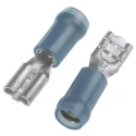RS PRO PIDG Blue Insulated Female Spade Connector Crimp 4.8 x 0.8 mm Tab Size 16 AWG to 14 AWG 9-160479-2