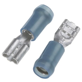 RS PRO PIDG Blue Insulated Female Spade Connector Crimp 4.8 x 0.8 mm Tab Size 16 AWG to 14 AWG 9-160479-2