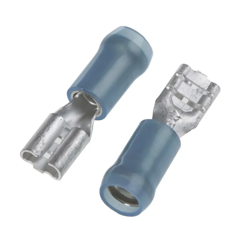 RS PRO PIDG Blue Insulated Female Spade Connector Crimp 4.8 x 0.8 mm Tab Size 16 AWG to 14 AWG 9-160479-2