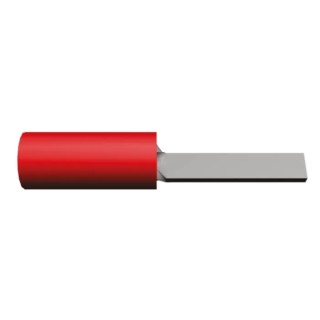 TE Connectivity PIDG Insulated Crimp Blade Terminal Red 12 mm Blade Length, 22 AWG to 16 AWG 150730