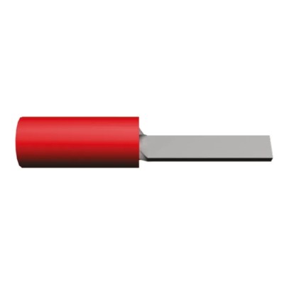 TE Connectivity PIDG Insulated Crimp Blade Terminal Red 12 mm Blade Length, 22 AWG to 16 AWG 150730