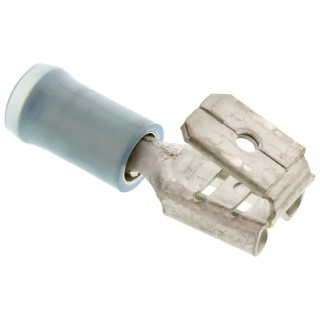 RS PRO PIDG FASTON .250 Blue Insulated Female Spade Connector, Crimp, 6.35 x 0.81 mm Tab Size 16 AWG to 14 AWG 9-160463-2