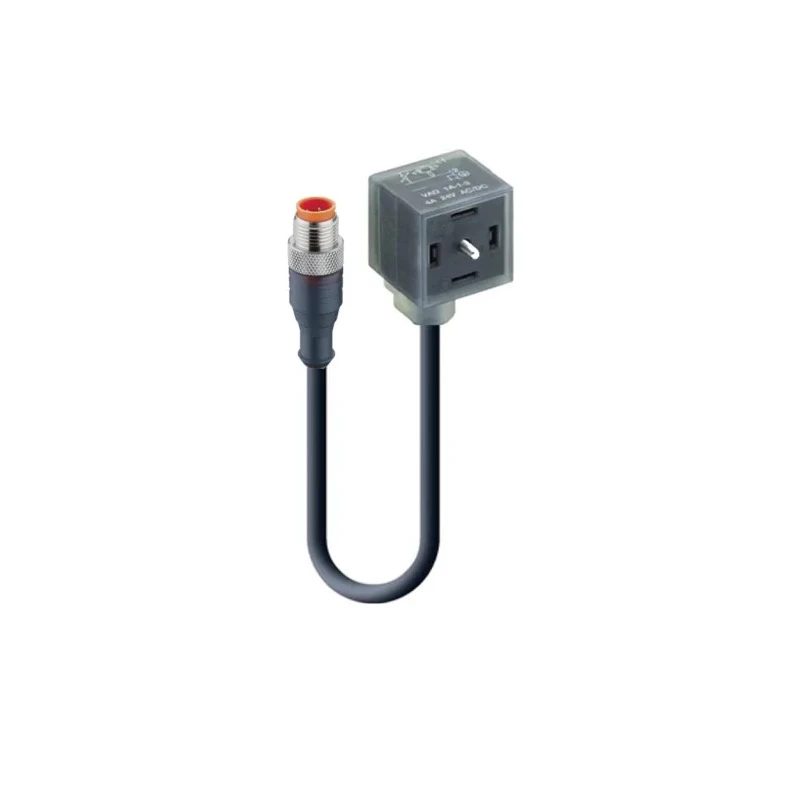 Lumberg Automation Female 35 way DIN 43650 Form A Sensor Actuator Cable, Right Angle to Male 4 way RST 5-3-VAD 1A-1-3-226/1M