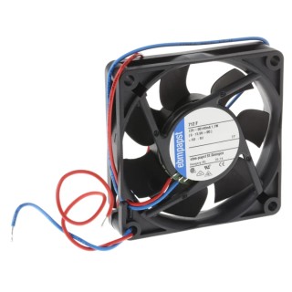 ebm-papst 700 F Series Axial Fan, 12V DC, 44 m³/h Air Flow, 1.7 W Power, 5300 RPM, Sleeve Bearing, Circular Frame, 70 mm 712F