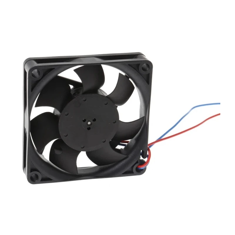 ebm-papst 700 F Series Axial Fan, 12V DC, 44 m³/h Air Flow, 1.7 W Power, 5300 RPM, Sleeve Bearing, Circular Frame, 70 mm 712F