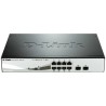 D-Link 10-Port Gigabit Smart Managed PoE Ethernet Switch Rack Mount 8 RJ45 Ports 2 SFP Ports DGS-1210-08P