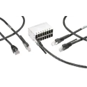 TE Connectivity Cat5e Screened Ethernet Cable, 250 mm, Shielded, Low Smoke Zero Halogen, Black CAT5e