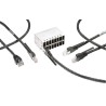 TE Connectivity Cat5e Screened Ethernet Cable, 250 mm, Shielded, Low Smoke Zero Halogen, Black CAT5e