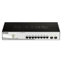 D-Link 10-Port Gigabit Smart Managed Ethernet Switch Rack Mount 8 RJ-45 2 SFP Ports DGS-1210-10
