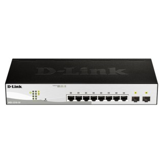 D-Link 10-Port Gigabit Smart Managed Ethernet Switch Rack Mount 8 RJ-45 2 SFP Ports DGS-1210-10