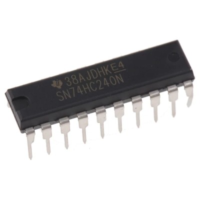 Texas Instruments 8-Channel Buffer & Line Driver, 3 State, Inverting, 20-Pin PDIP SN74HC240N
