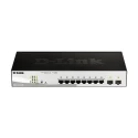 Netgear 10-Port Gigabit Smart Managed PoE Switch with 8 x 10/100/1000BASE-T PoE Ports and 2 x Gigabit SFP Ports DGS-1210-10P