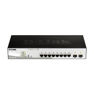 Netgear 10-Port Gigabit Smart Managed PoE Switch with 8 x 10/100/1000BASE-T PoE Ports and 2 x Gigabit SFP Ports DGS-1210-10P