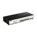Netgear 10-Port Gigabit Smart Managed PoE Switch with 8 x 10/100/1000BASE-T PoE Ports and 2 x Gigabit SFP Ports DGS-1210-10P