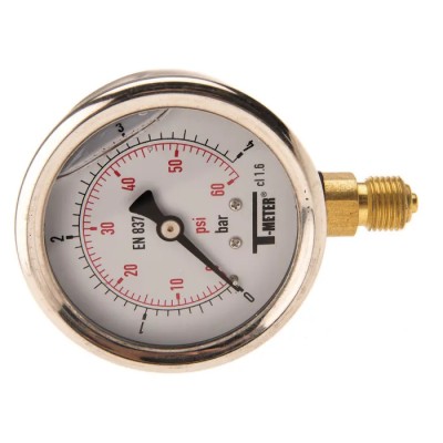 Sferaco 63 mm G 1/4 BSPT Stainless Steel Case Pressure Gauge 4 bar 1613004